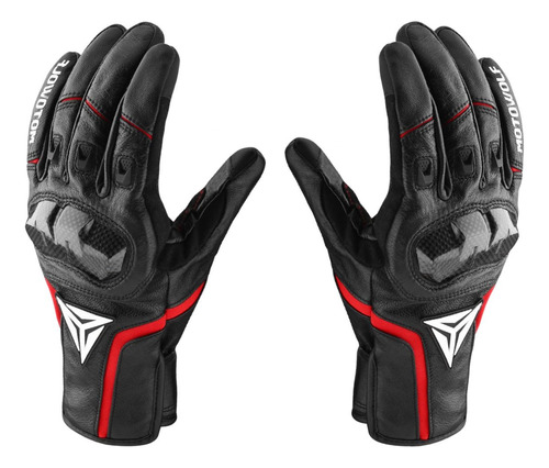 Guantes 3m Thinsulate De Cuero Cálidos Táctiles Motowolf 