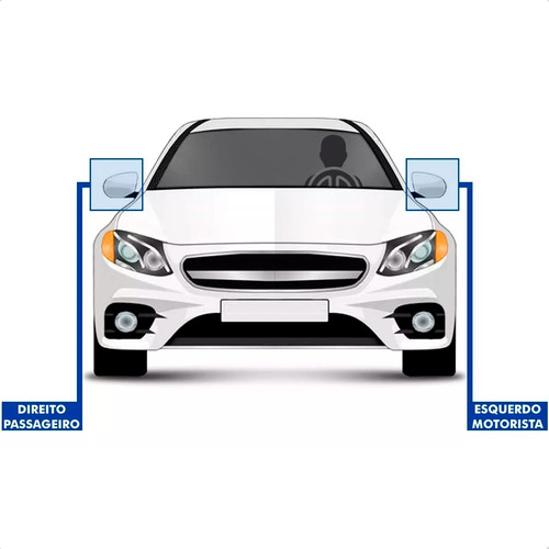 Capa Retrovisor Civic 01 02 03 04 05 06 Sem Furo Preto