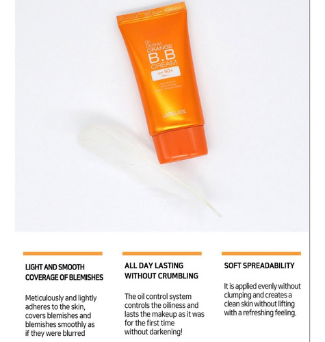 Crema Bb Base De Maquillaje Coreana_ Dr Derma Naranja Spf50+
