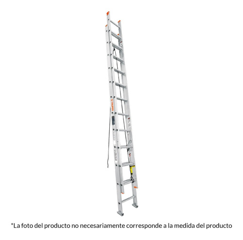 Escalera De Extensi-n, Tipo Ii, 20 Pelda-os, Truper Tr 16758