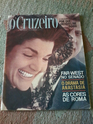 Revista O Cruzeiro 1963 Jackie Kennedy Roma Anastasia Jango