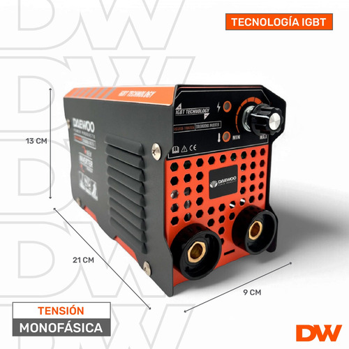 Soldadora Inverter 100 Ah Daewoo Mini Dasmini-100mma Con Acc