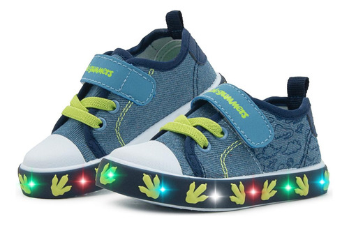 Tenis Con Luces Bubble Gummers Para Niño Dinosaurios