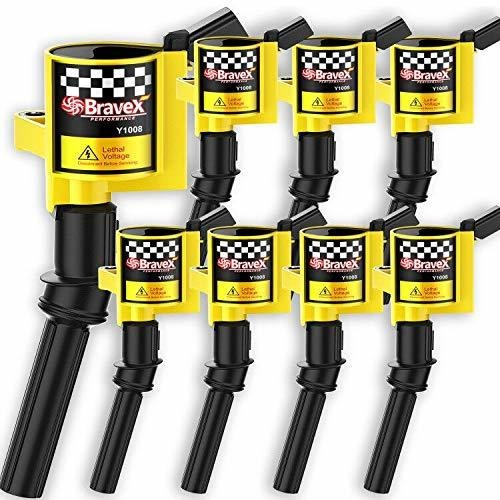 Bobinas De Encendido Bravex Para Ford - Set De 8 (amarillas)