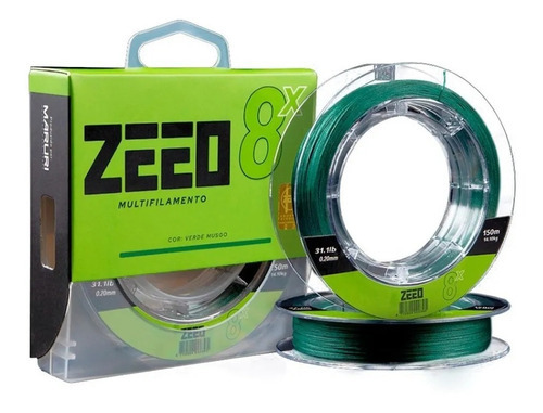 Linha Multifilamento Maruri Zeeo 8x 150m Verde 0,40mm 58,1lb