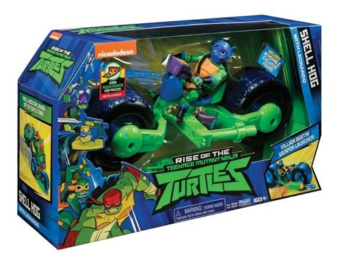 Tmnt Tortugas Ninjas Muñeco + Moto Leonardo