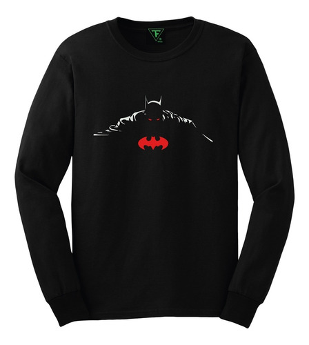 Polera Manga Larga Batman Superhéroe Distintos Diseños 