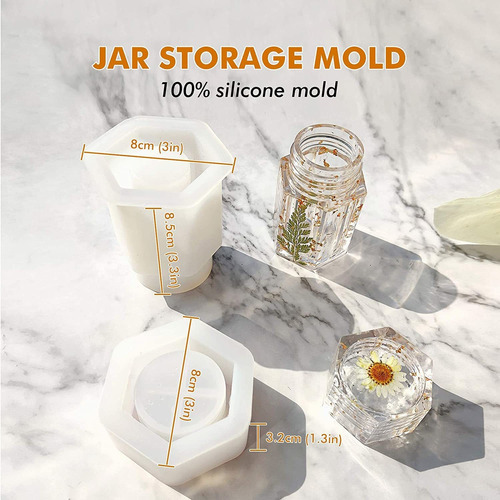 Molde De Bandeja De Resina Molde Tarro Silicona Para Moler