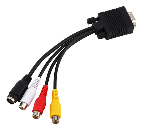 Adaptador Convertidor Vga Svga A S-video 3 Rca Av Tv