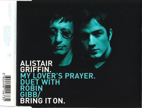 Alistair Griffin Robin Gibb My Lover's Prayer Bring It On Cd