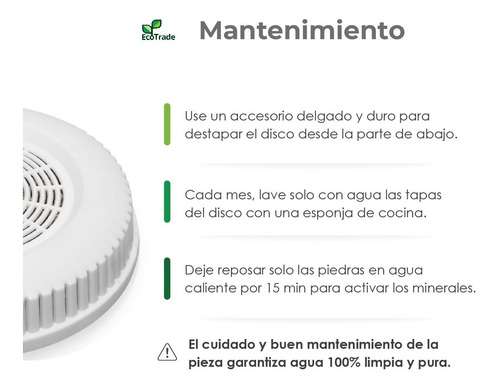 Disco Piedras Minerales Filtro Purificador Agua Ecotrade