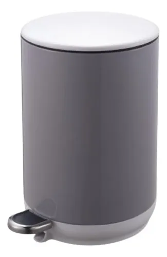 Papelera Redonda Pedal H5 5 Litros Gris