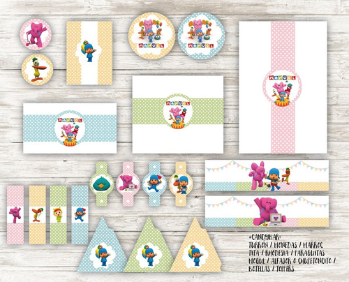 Kit Imprimible Pocoyo - Textos Personalizados
