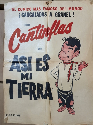 1 Afiche De Cine Antiguo  Cantinflas-asi Es Mi Tierra-725
