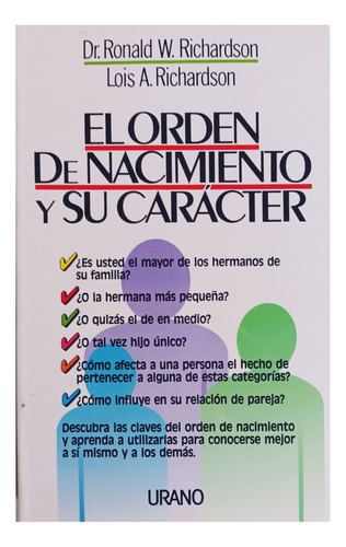 El Orden De Nacimiento Y Su Carácter (crecimiento Personal)