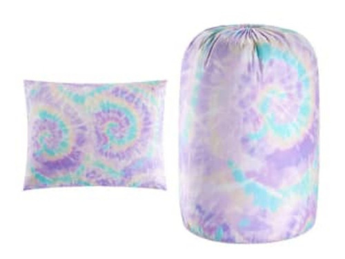 Set De Cama 3 Pzs Edredón Almohada Infantil Lila