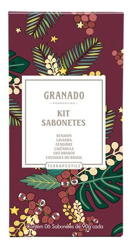 Caixa Kit Mix De Sabonetes Terrapeutics Granado 6un