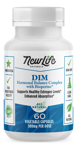 Newlife Naturals - Suplemento Diindolilmetano 300 Mg Para El