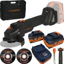 Comprar Amoladora Esmeril Angular Inalambrica Lusqtoff Black Series Brushless 115mm 4.5 Pulg Velocidad Variable 2 Baterias De 4ah Maletin y 2 discos
