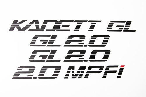 Adesivo Chevrolet Kadett Gl 2.0 Mpfi Kdtgl20 Fret Grátis Fgc