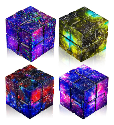 Cubo Infinito (4 Unidades), Juguete Sensorial Para La Alivia