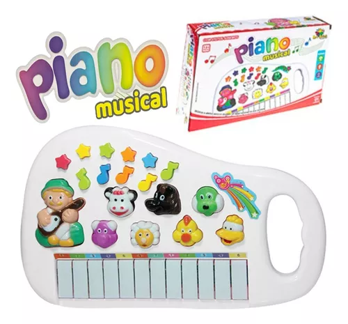 Piano Teclado Animal Brinquedo Infantil Sons Fazenda Sitio