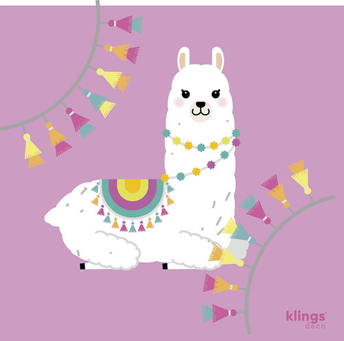 Imagen 2 de 4 de Cuadros Decorativos Infantiles Llamas Animales