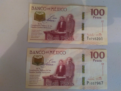 Billete De $100 Aniversario 100 Años De Ls Constitucion 