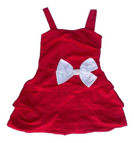 Vestido De Tirantes Para Niña Ruby Rox Rojo Englobado Fiesta