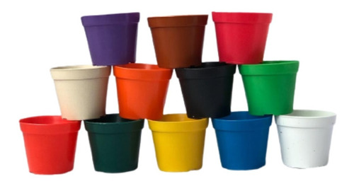 Vaso Plástico Colorido Pote 7 Mudas Plantas Suculentas 50 Ud