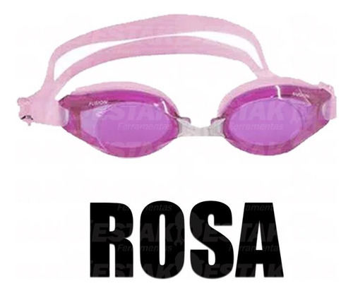 Oculos De Natação Mergulho Fusion Classic Swinmer Azul Rosa