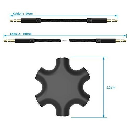 Ebeetech - Divisor De Audio Para Auriculares MĂșltiples (3,5