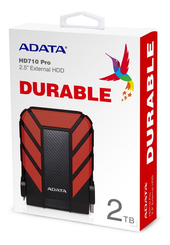 Disco Duro Externo Adata 2tb Hd710p Rojo Antigolpes