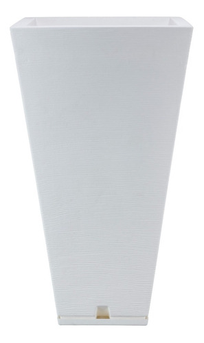 Maceta Plástica Rotomoldeada Alta Piramidal 74 Cm + Plato
