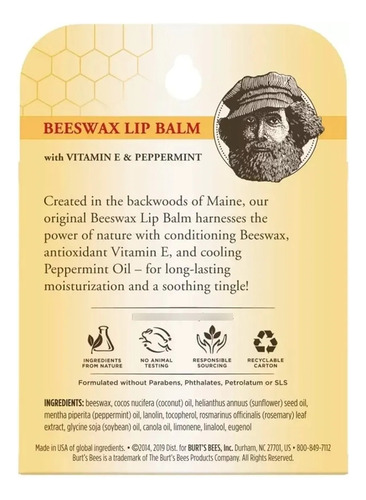 Lip Balm Burt's Bees Kit Com 4 Beewax 100% Natural 4.25g
