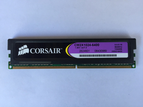 Memoria Ram Corsair Ddr2 1gb 800mhz 1.9v (Usado)