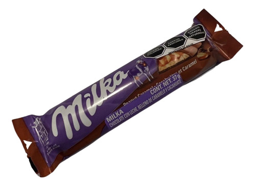 Chocolate C/ Leche Milka Relleno De Caramelo Y Cacahuate 37g