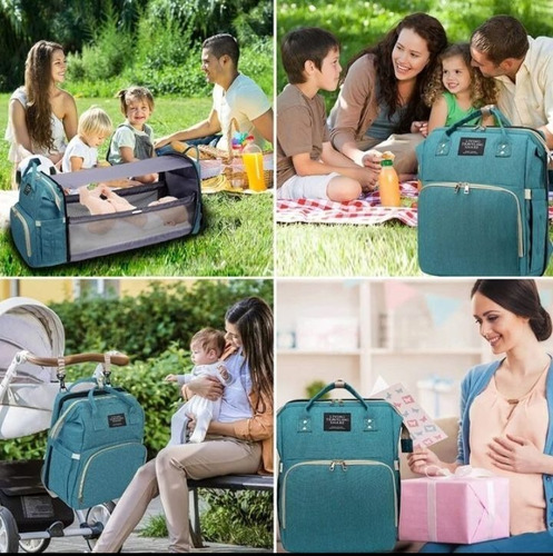 Imagen 7 de 7 de Mochila Maternal Multifunción Con Cuna Y Cambiador- Moc2757