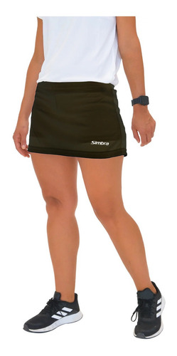 Pollera Con Calza Simbra Mujer Hockey Deportiva - Olivos