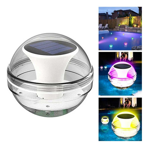 Lampara Flotante Esfera Solar Rgb Para Piscina Luz Led