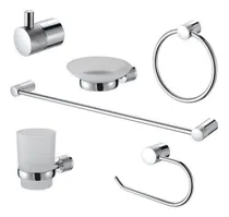 Comprar Set Accesorios Baño Peirano Linea Fabric Cromo 6 Piezas
