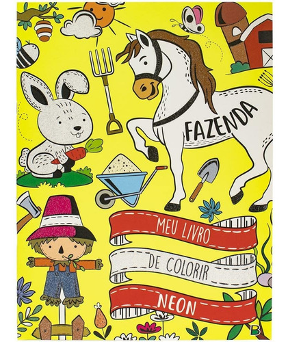 Meu Livro De Colorir Neon: Fazenda 