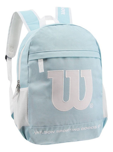Mochila 16 Deportiva Turquesa Wilson - Ideal para Escuela, Deporte y Uso Diario
