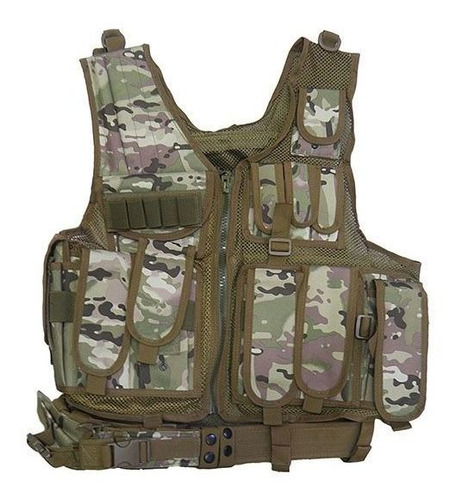 Colete Camuflado Aventura Ajustavel Tatico Airsoft Paintball