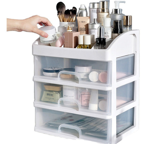 Caja Cosmetiquera Organizador Maquillaje Mujer 3 Cajones