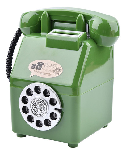 Hucha De Teléfono Retro, Bote De Ahorro De Dinero De Verde