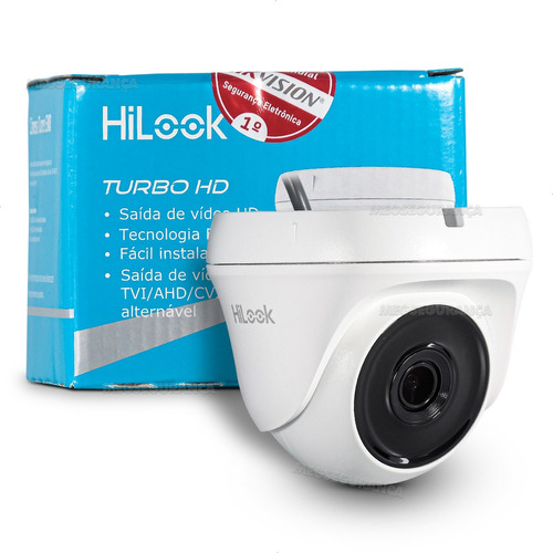 Câmera Dome Hilook Hikvision 2megas 1080p 4x1 L2,8m+ Brinde