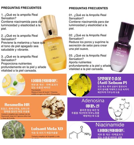 Serum Sensacion Real Ampoule Coreana / Manchas Y Poros 4pz