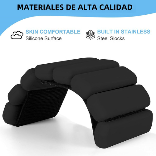 1kg Par Tobilleras Peso Muñequeras Pulsera Silicon Polainas