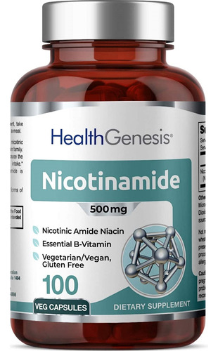 Suplemento B-3 Nicotinamide 500 Mg 100 - L a $3189